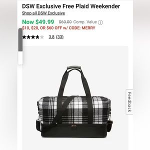 DSW Plaid Weekender Bag
